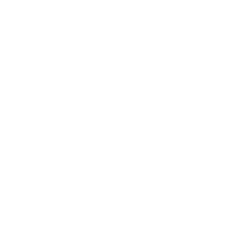White location pin icon with a globe inside, over a rounded square with two dots on black background.